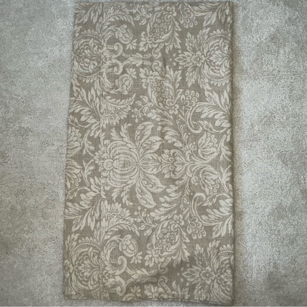 Brown/Beige Floral Print Shower Curtain - Picture 3 of 7